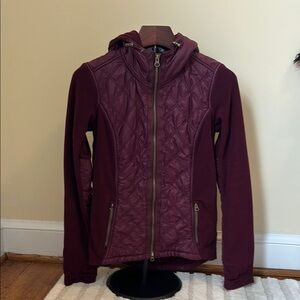 Women's Quilted Burgundy Jacket